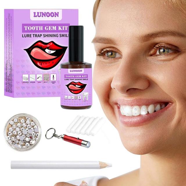 DIY Tooth Decoration Gem Kit Reliable Portable Complete Beautiful  Application Diamond Strong Teeth Gem Set for Women - AliExpress